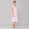 Custom Modal Nightgown | Lace Trim Short Sleeve Floral Sleep Dress
