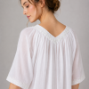 Custom Cotton Nightgown | 100% Woven Cotton V-Neck Embroidered Sleepwear