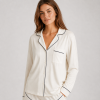 Modal Pajama Shorts Set | Contrast Piping Private Label Sleepwear