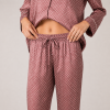 Printed Satin Pajama Set Manufacturer | Contrast Piping Women's Sleepwear