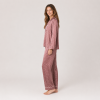 Printed Satin Pajama Set Manufacturer | Contrast Piping Women's Sleepwear