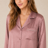 Printed Satin Pajama Set Manufacturer | Contrast Piping Women's Sleepwear