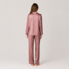 Printed Satin Pajama Set Manufacturer | Contrast Piping Women's Sleepwear