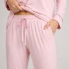 Modal Pajama Set Supplier | Long Sleeve Women's Contrast Piping Sleepwear