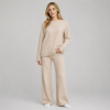 Textured Viscose Blend Lounge Set | Women's Wide-Leg Homewear