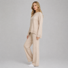 Textured Viscose Blend Lounge Set | Women's Wide-Leg Homewear