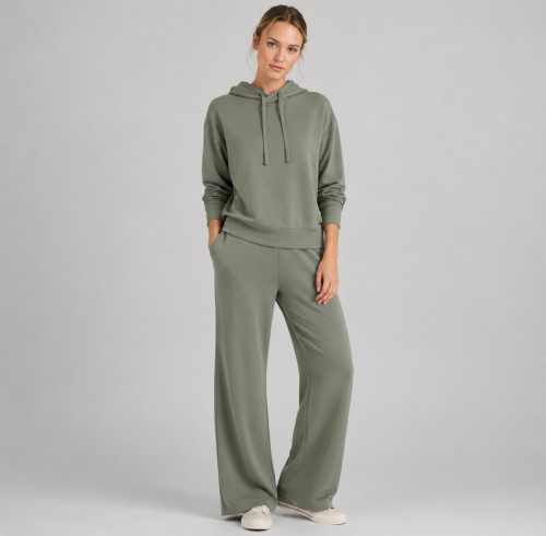 Women's Hoodie Lounge Set | Private Label Wide Leg Loungewear