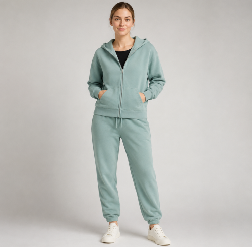 Women's Zip Up Hoodie Jogger Set | Private Label Loungewear