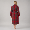 Red Tartan Flannel Bathrobe | Private Label Women's Robe Manufacturer