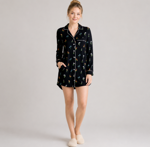 Floral Modal Sleep Shirt Dress | Private Label Nightwear