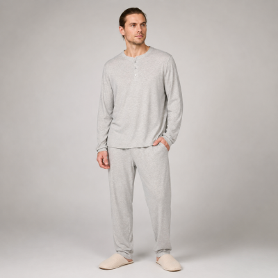 Custom Men's Cotton Pajama Set | Private Label Sleepwear
