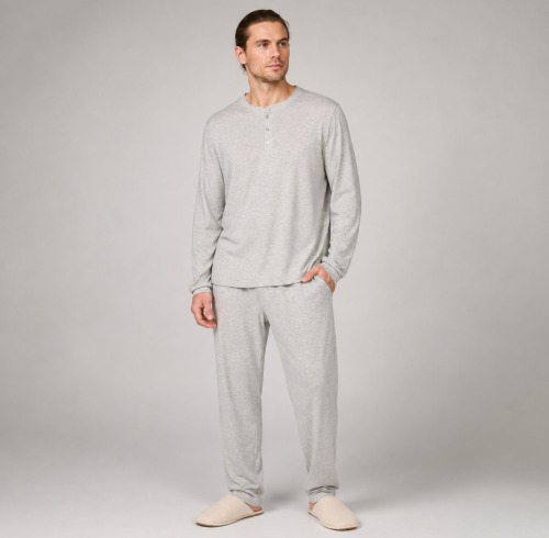 Custom Men's Cotton Pajama Set | Private Label Sleepwear