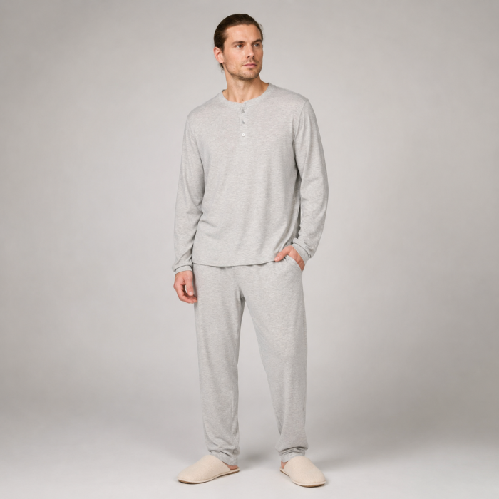 Custom Men's Cotton Pajama Set | Private Label Sleepwear