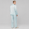 Wave Print Men's Satin Pajama Set | Sleepwear Manufacturer