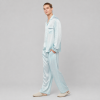 Wave Print Men's Satin Pajama Set | Sleepwear Manufacturer