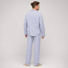 Blue Stripe Woven Cotton Pajama Set for Men | OEM Sleepwear