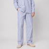 Blue Stripe Woven Cotton Pajama Set for Men | OEM Sleepwear