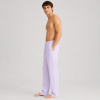 Lavender Stripe Men's Woven Cotton Pajama Pants | Private Label