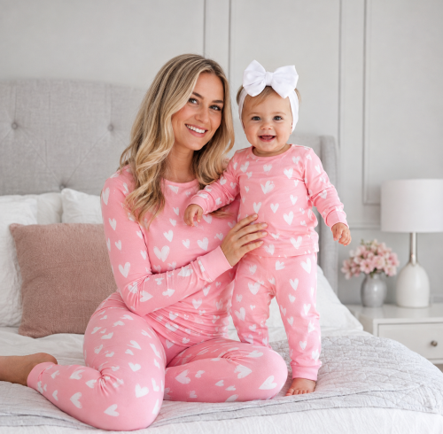 Custom Bamboo Mother & Baby Matching Pajamas | Private Label Family Sleepwear
