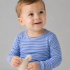Blue Stripe Baby & Toddler 2 Piece Pajama Set | Private Label Kids Sleepwear