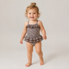 Custom Leopard Ruffle Baby Swimsuit | Polyester Kids Swimwear Supplier