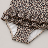 Custom Leopard Ruffle Baby Swimsuit | Polyester Kids Swimwear Supplier