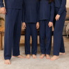 Custom Solid Navy Matching Family Pajama Sets | Private Label Sleepwear