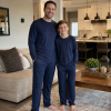 Custom Solid Navy Matching Family Pajama Sets | Private Label Sleepwear