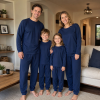 Custom Solid Navy Matching Family Pajama Sets | Private Label Sleepwear