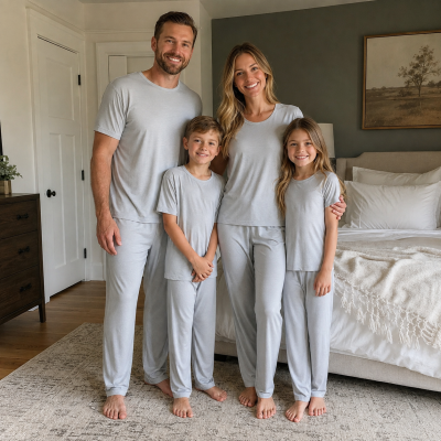 Custom Soft Modal Matching Family Pajamas | Private Label Sleepwear
