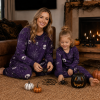 Custom Purple Skull Halloween Cotton Family Pajamas | Private Label