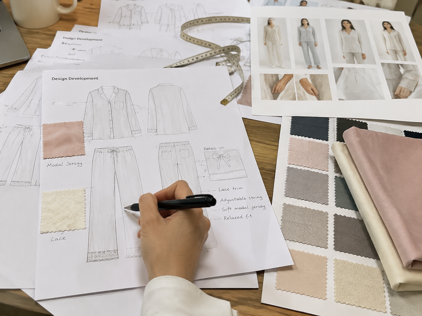 Design Development custom pajama development step