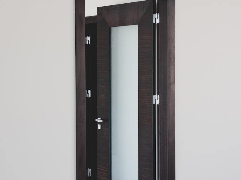 Classic wooden front door that requires periodic refinishing