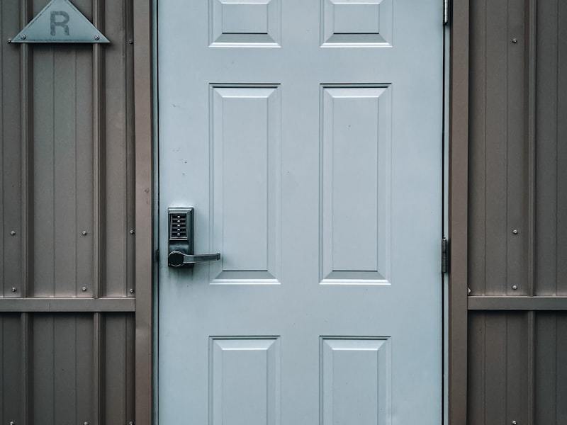 Modern aluminum entry door with durable frame and glazing