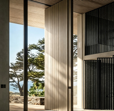 P-106Aluminum Pivot Doors | Flame Retardant | Customized Size | Luxury Villa Entry