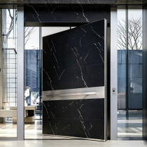 P-109 Aluminum Pivot Doors | Flame Retardant | Customized Size | Luxury Villa Entry