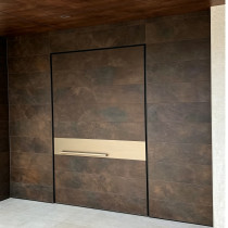 P-111 Aluminum Pivot Doors | Flame Retardant | Customized Size | Luxury Villa Entry