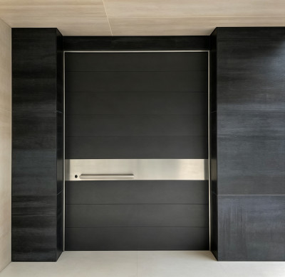 P-119 Aluminum Pivot Doors | Flame Retardant | Customized Size | Luxury Villa Entry