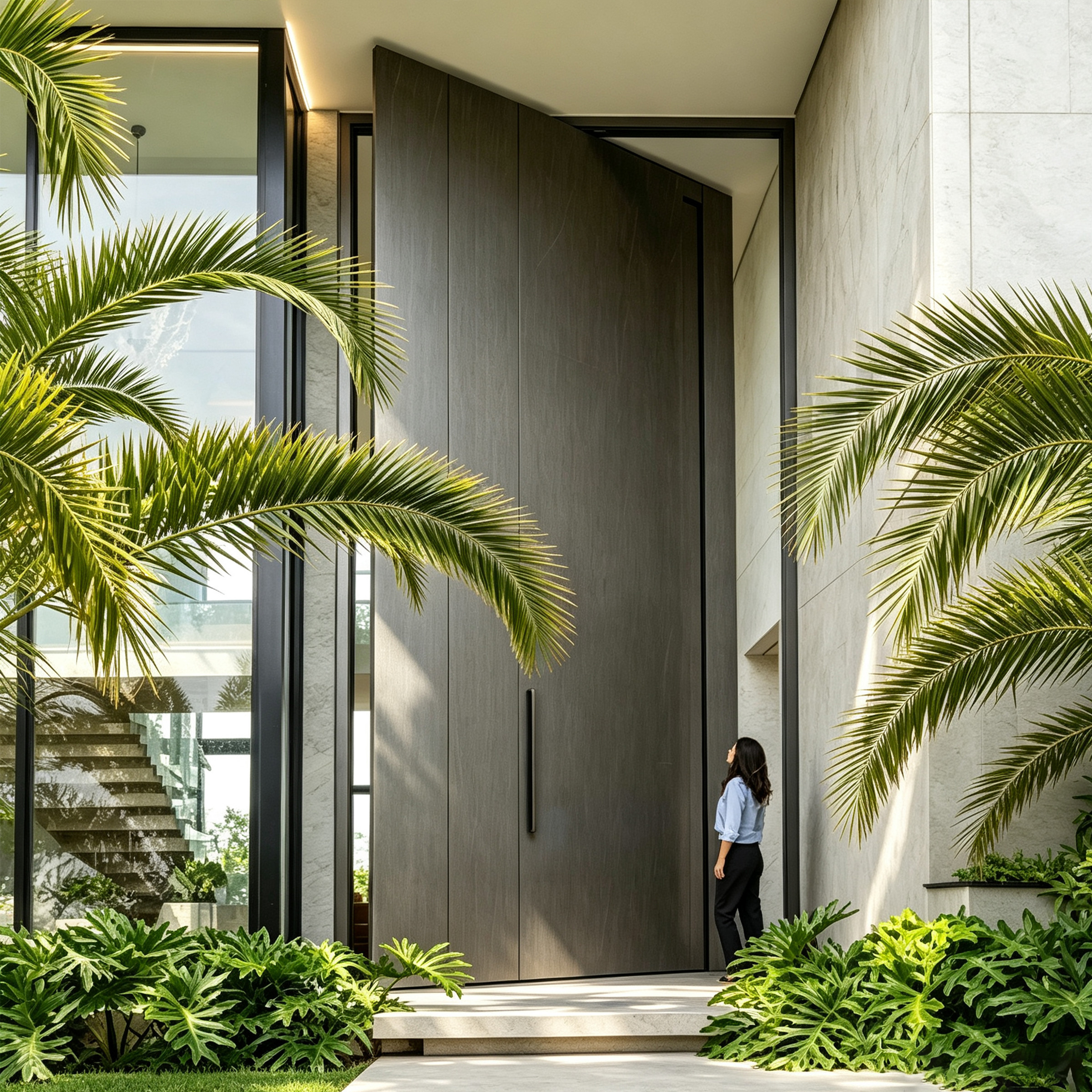 Aluminum alloy double door specially designed for high-end villas, luxury homes, and commercial clubs