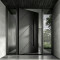 P-164  Aluminum pivot doors with glass  | Flame Retardant | Customized Size | Luxury Villa Entry