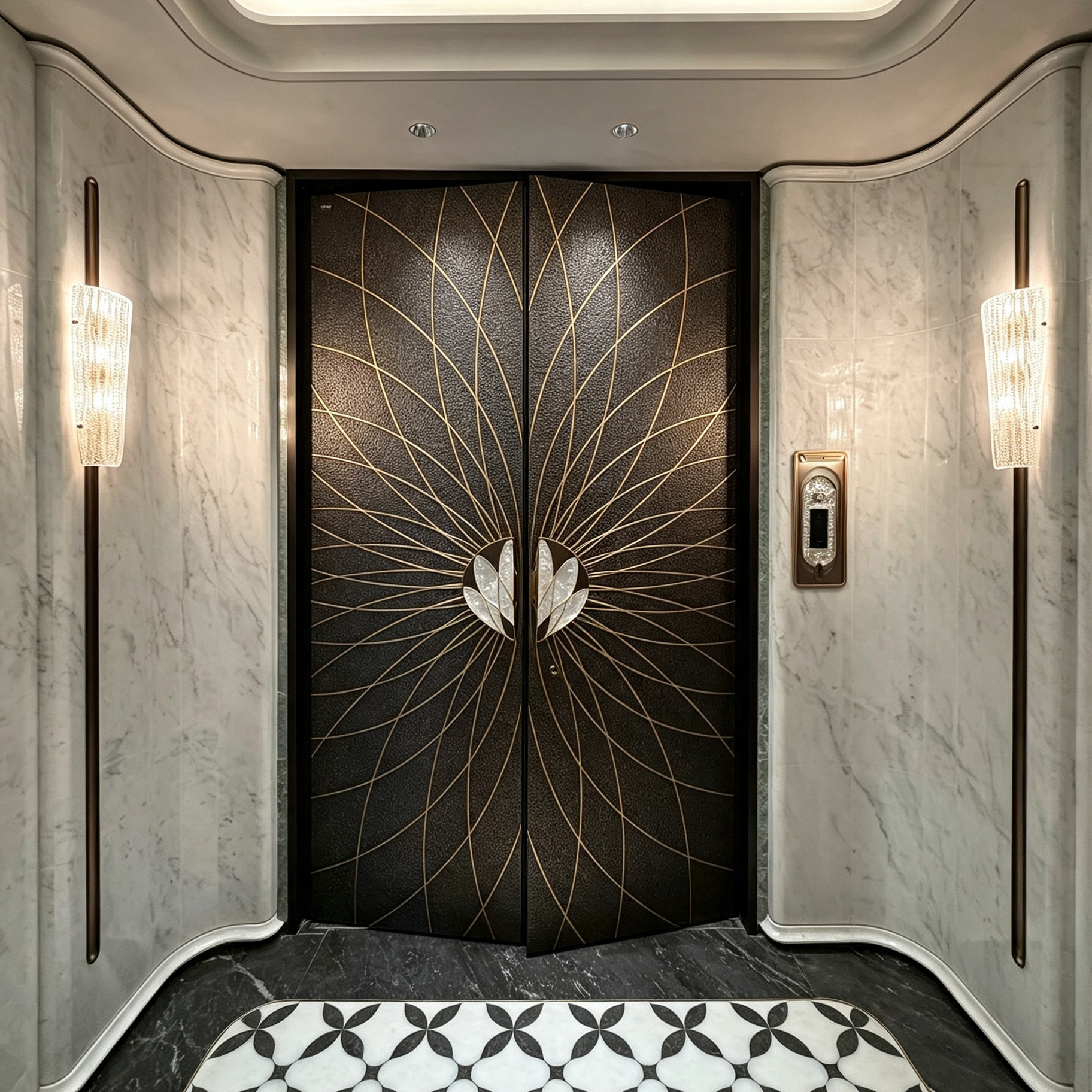 Aluminum alloy double door specially designed for high-end villas, luxury homes, and commercial clubs