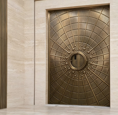 S-003 Aluminum Double Door | Flame Retardant | Customized Size | Luxury Villa Entry