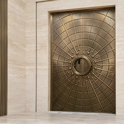 S-003 Aluminum Double Door | Flame Retardant | Customized Size | Luxury Villa Entry