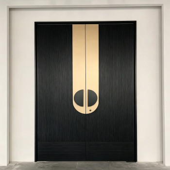 S-012 Aluminum Double Door | Flame Retardant | Customized Size | Luxury Villa Entry