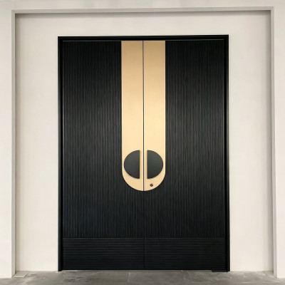 S-012 Aluminum Double Door | Flame Retardant | Customized Size | Luxury Villa Entry