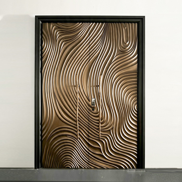 S-002 Aluminum Double Door | Flame Retardant | Customized Size | Luxury Villa Entry
