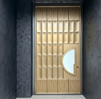 D-001 Aluminum single doors | Flame Retardant | Customized Size | Luxury Villa Entry