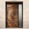 P-065 Polar Black Wood Grain Glass Door | 15mm Plate | Custom Size