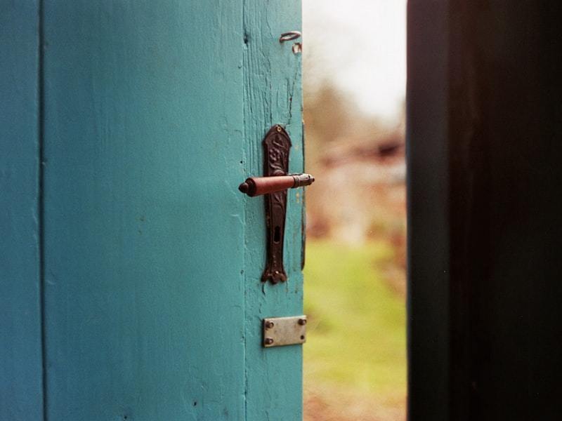 Close-up of a modern door locking mechanism with multiple securing points