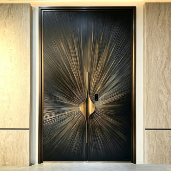 S-001Aluminum Double Door | Flame Retardant | Customized Size | Luxury Villa Entry